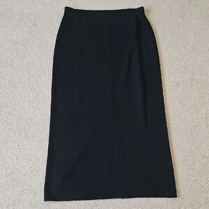 St. John Black High-Waist Pencil Skirt